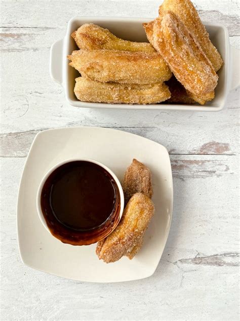 Copycat Disneyland Churros with Chocolate Sauce - Scrambled Chefs