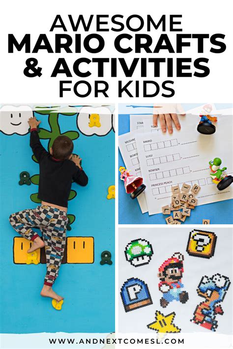 Super Mario Crafts & Activities for Kids | Mario crafts, Craft activities for kids, Crafts for kids