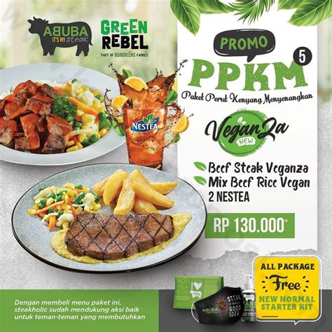 ABUBA Steak Promo PPKM (Paket Perut Kenyang Menyenangkan) - Harga mulai Rp 50.000