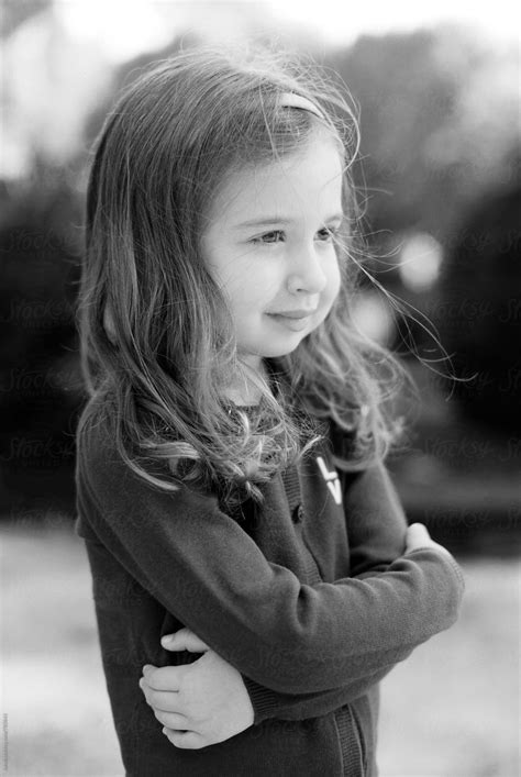 "Black And White Profile Portrait Of A Beautiful Young Girl" by Stocksy Contributor "Jakob ...