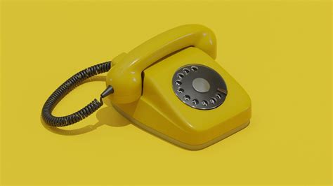 Retro Telephone Different Color 3D model | CGTrader