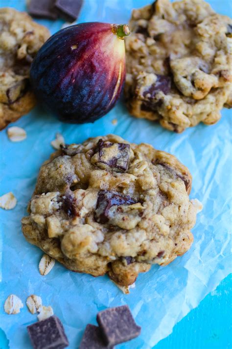 Oatmeal Fig Cookies with Dark Chocolate Chunks