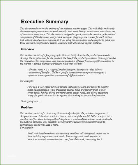 10 Exceptional Executive Summary Template Pdf | 2020 Template for Free ...