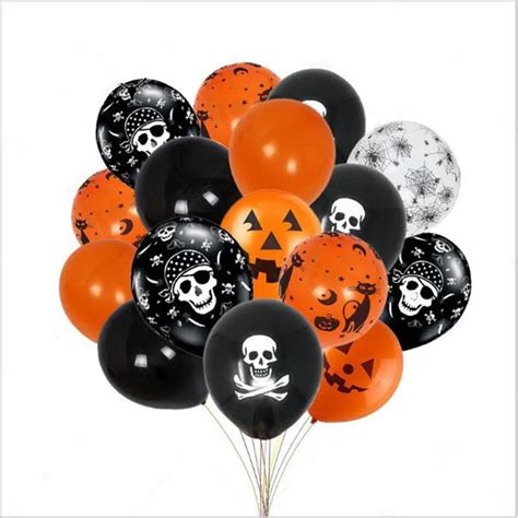 100pcs/lot 12 inch Thick Black Orange Balloons Halloween Balloons ...