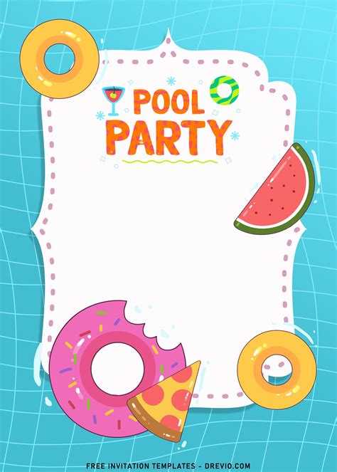 8+ Adorable Summer Attack Party Invitation Templates | Download ...