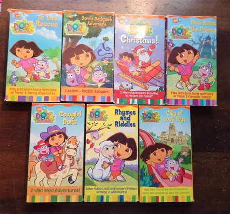 DORA THE EXPLORER VHS Tape Lot of 7 - Nick Jr Cowgirl Rhymes Christmas Etc £19.64 - PicClick UK