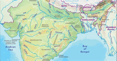 River's Edge: River Map of India, India Rivers