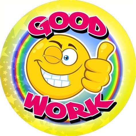 144 Good Work 30mm Reward Stickers for Teachers, Parents and Party Bags ...