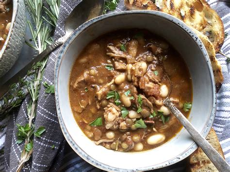 white bean cassoulet with pork & lentils - a hint of rosemary