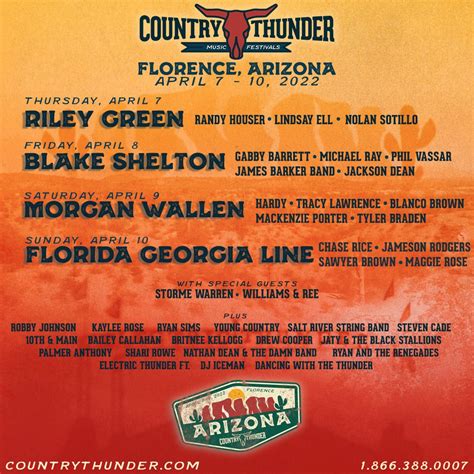 Country Thunder Arizona 2022: Line-Up, Dates & Tickets | Holler