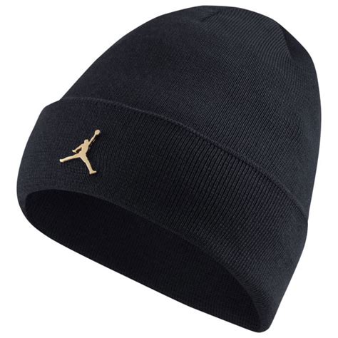 Air Jordan 1 High Black Gold Beanie Hats | SneakerFits.com