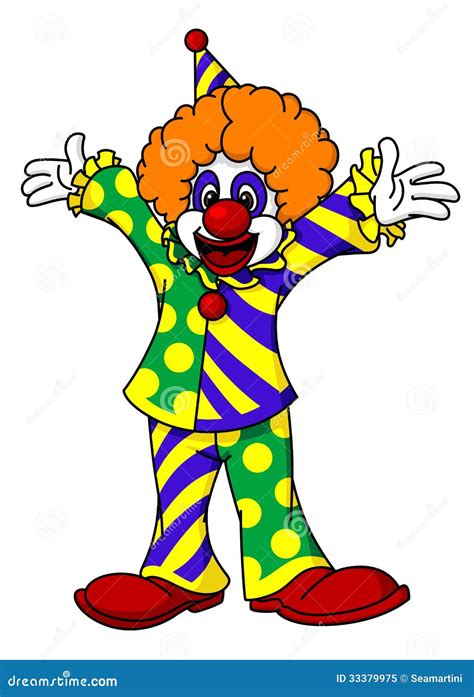 Circus clown stock vector. Image of harlequin, happiness - 33379975