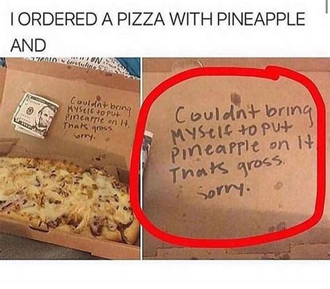 Here is your $5 | Pineapple on Pizza Debate | Know Your Meme