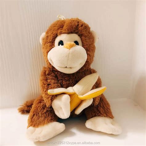 Custom Stuffed Monkey Holding A Banana For Kids Plush Toy Or Pendant - Buy Monkey Stuffed Toy ...