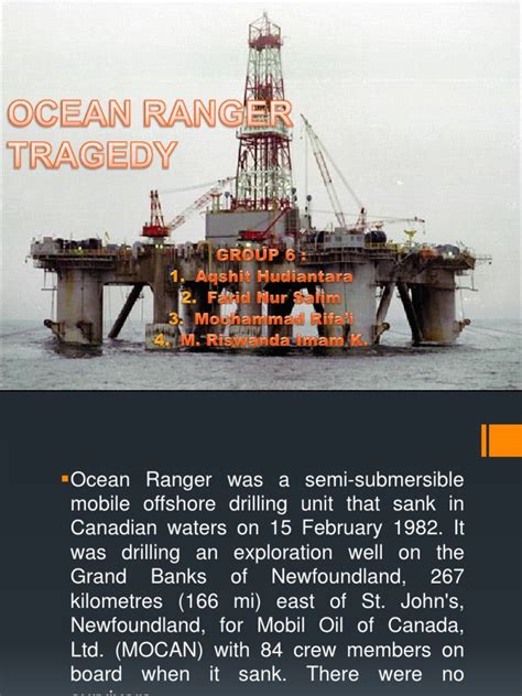 Ocean Ranger Tragedy | PDF | Oceanography | Ships