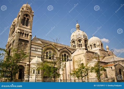 Marseille Cathedral Exterior Stock Image - Image of architectural ...