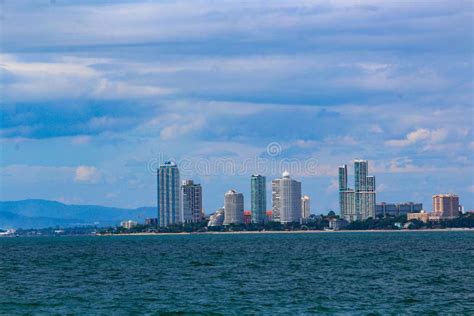 Pattaya City Skyline and Waterfront Stock Photo - Image of dusk ...