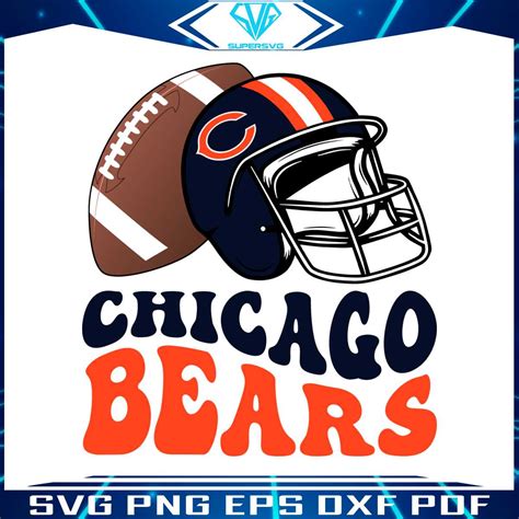 Chicago Bears Football Helmet Svg Digital Download