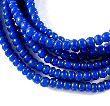 Ghana African White heart glass beads - UniqueAfricanArts.com