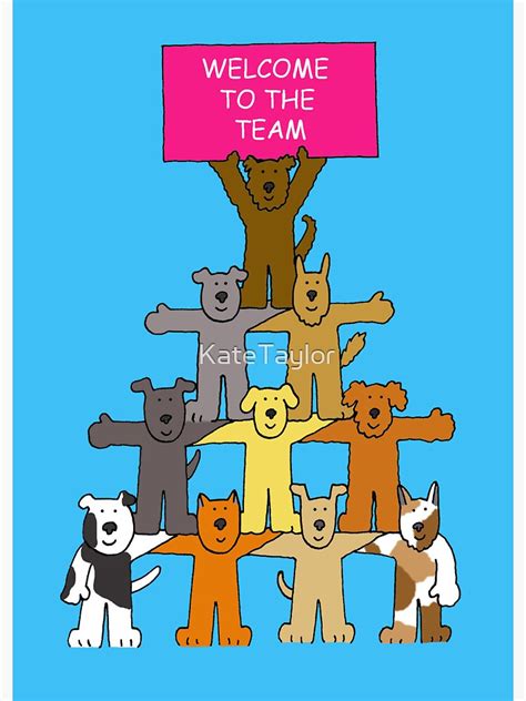 "Welcome to the Team Cartoon Dogs." Sticker by KateTaylor | Redbubble