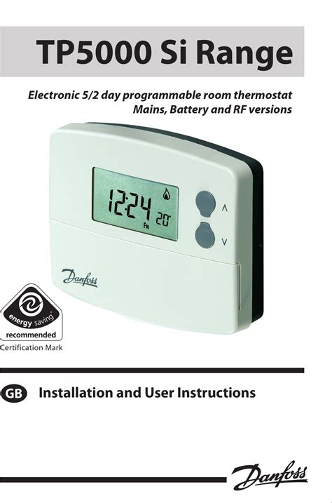 Danfoss Thermostat Tp5000si Manual