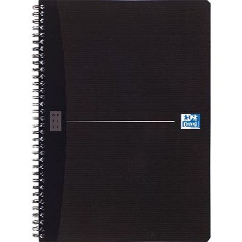 Oxford Card Cover Wirebound Notebook A4 Black (5 Pack) 100102931