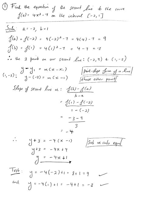 3.3.1 Secant and tangent line examples - MATH150 - Studocu