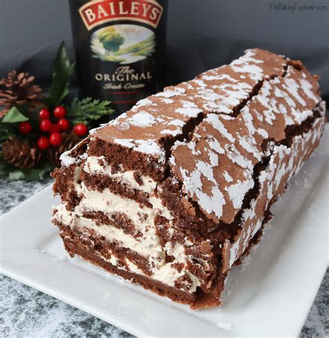 Chocolate Roulade with Baileys Cream - The Baking Explorer