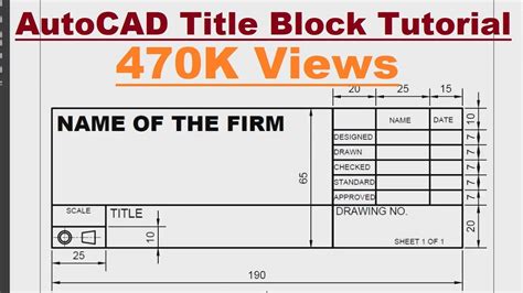 AutoCAD Title Block Creation Tutorial Complete - YouTube