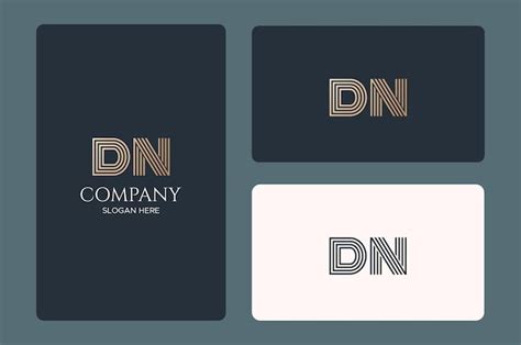 Premium Vector | Dn logo design vector image