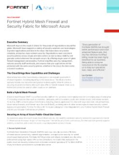 Fortinet Cloud Security for Microsoft Azure