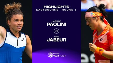 Jasmine Paolini vs. Ons Jabeur | 2023 Eastbourne Round 1 | WTA Match Highlights - TennisGusto