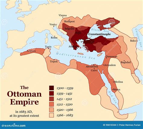 Turkey Ottoman Empire Acquisitions History Stock Vector - Illustration ...