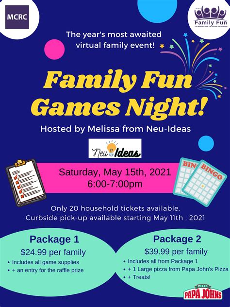 Family Fun Games Night – MCRC