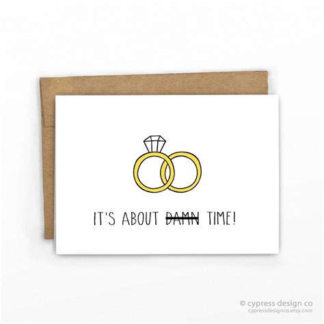 Funny Engagement Card Wedding Announcement Wedding Time by - Etsy | Wedding congratulations card ...