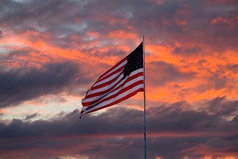 Royalty Free American Flag Sunset Pictures, Images and Stock Photos - iStock