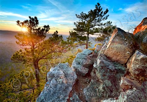 02/14/16 Featured Arkansas Landscape Photography–Sunset from the summit of Flatside Pinnacle ...