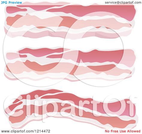 Clipart of Bacon Strips - Royalty Free Vector Illustration by Any Vector #1214472