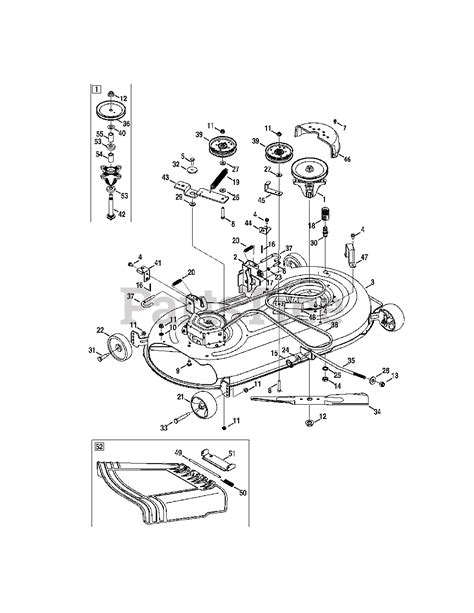 Craftsman 247.288881 (13AR91PT099) - Craftsman Lawn Tractor (2011) (Sears) Mower Deck Parts ...