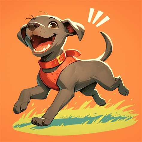 Premium Vector | Boxer Lab Running in a Dog Park