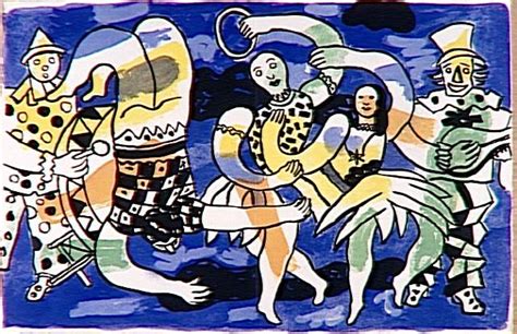 Acrobats and clowns, 1950 - Fernand Leger - WikiArt.org