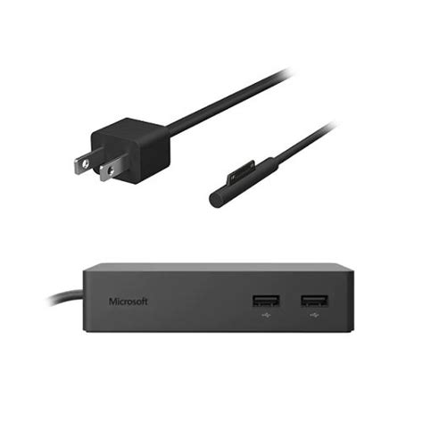 Microsoft Surface Dock Black+Surface 65W Power Supply - 2 x MiniDisplay Port - 1 x Audio Out - 1 ...