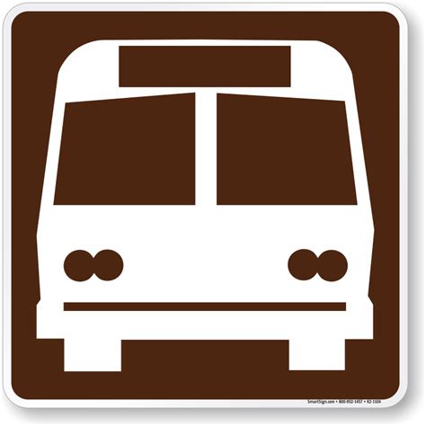 Bus Stop Symbol Sign For Campsite, SKU: K2-1104