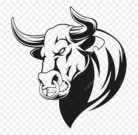 Transparent Ox Clipart Black And White - Art Black And White Bull, HD ...