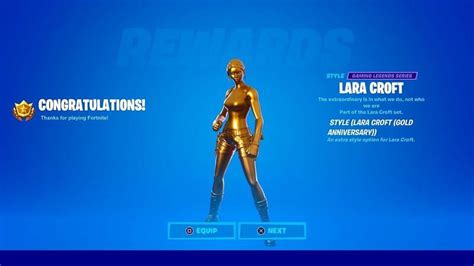 How to get the Gold Lara Croft skin in Fortnite