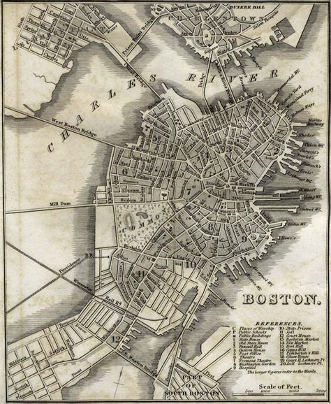 Old Map Of Boston - Map Of Stoney Lake