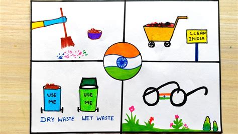 Swachh Bharat Drawing Easy