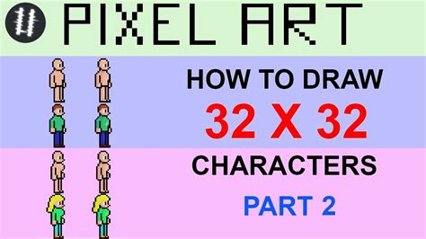 How To Pixel Art Tutorials [14] - Draw 32x32 Character (Part 2) - YouTube