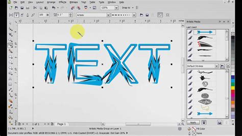 Corel Draw X5 Artistic Media Tutorial - YouTube