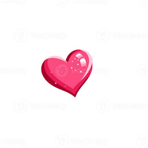 Valentines day sticker with pink heart 17415863 PNG